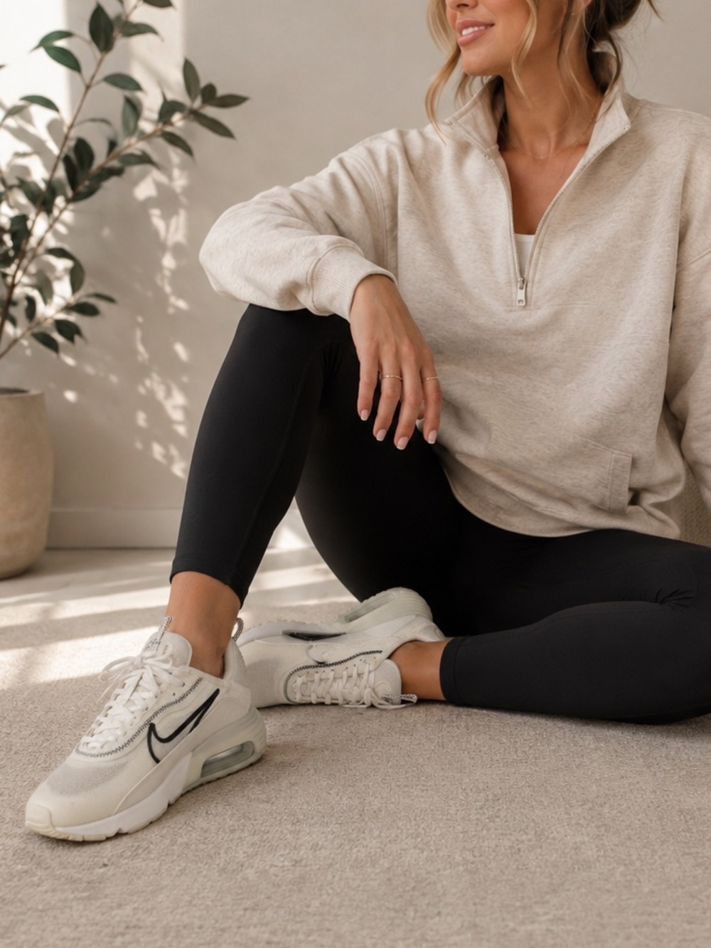 Nike Air Max 2090 White Black Sneakers Women’s 8.5 Running Shoes CK2612-100